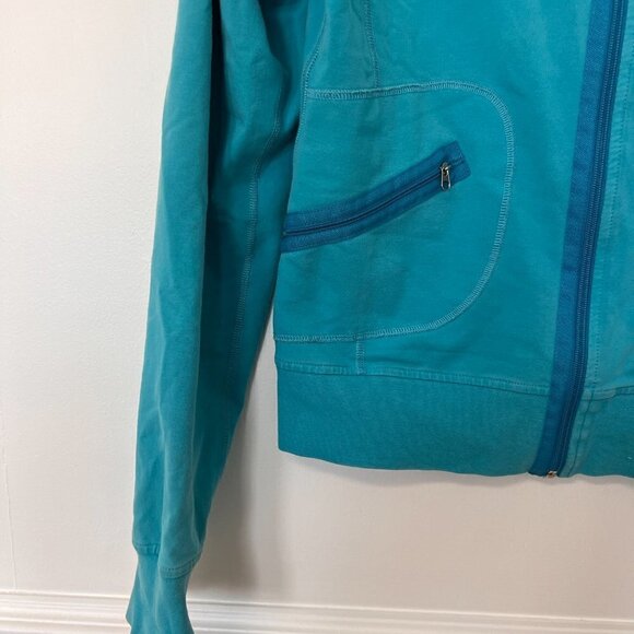 Lululemon "Vintage" Zip Up Jacket Sz 8 M Blue - Picture 5 of 12